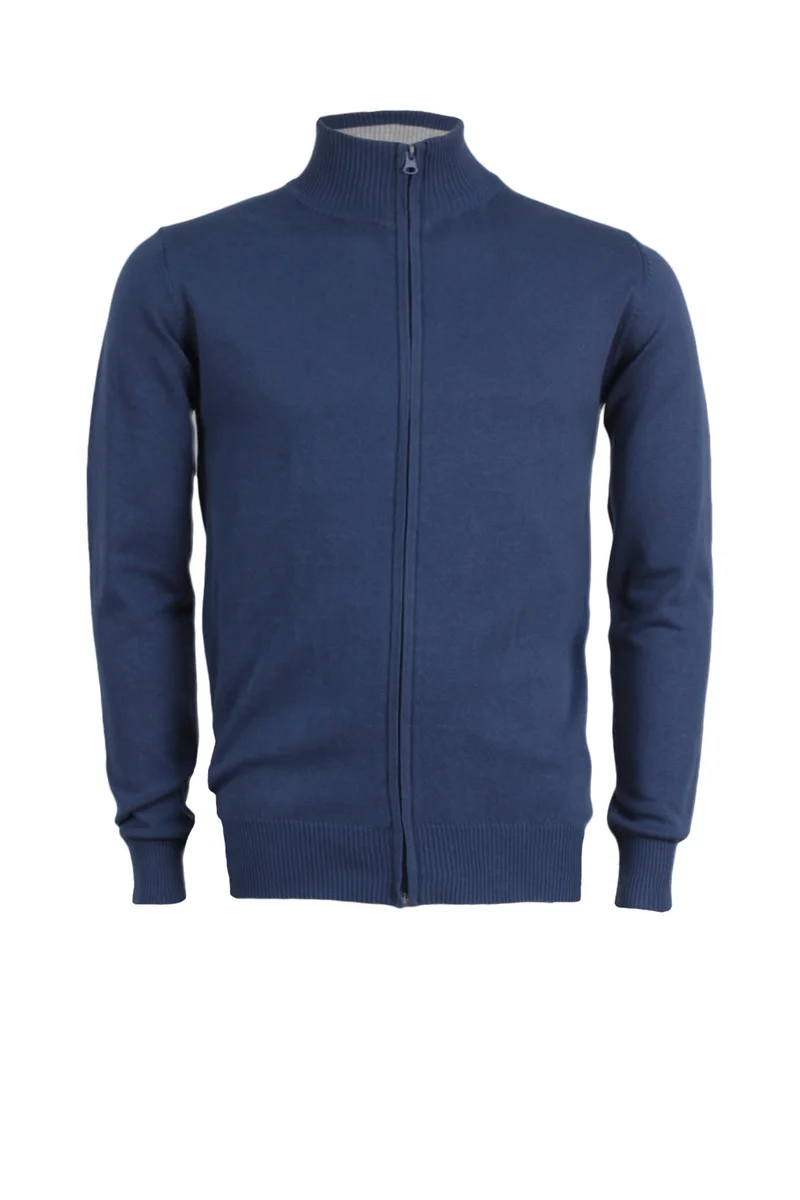 Cardigan uomo in cotone full zip tinta unita - Coveri