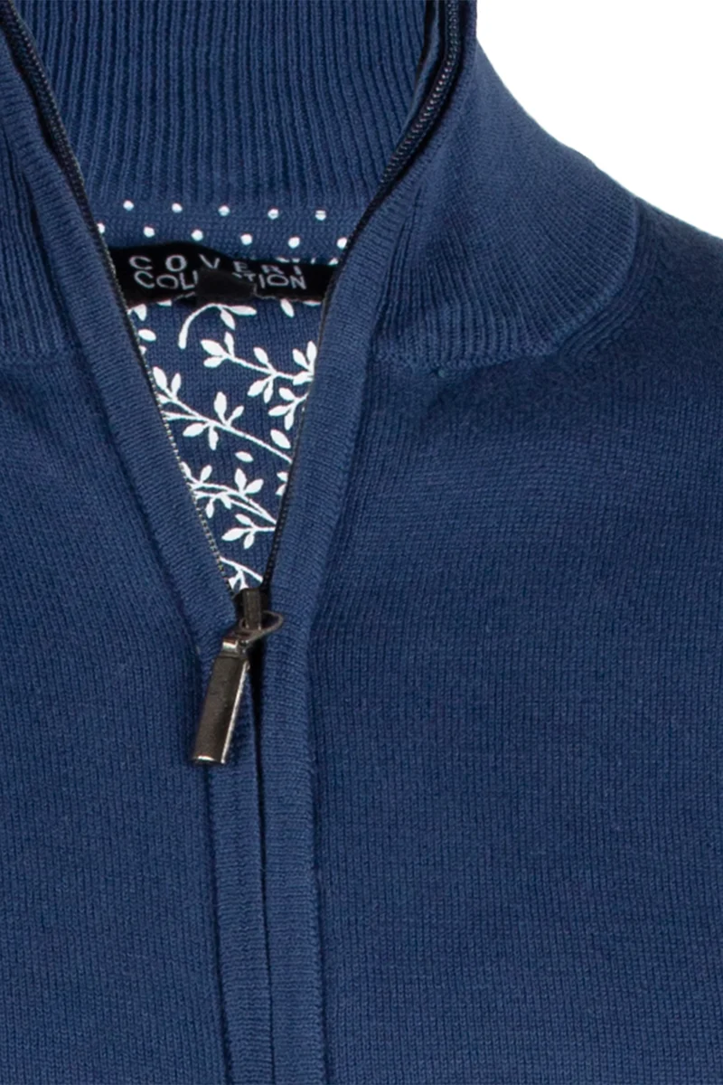 Cardigan uomo in cotone full zip tinta unita - Coveri