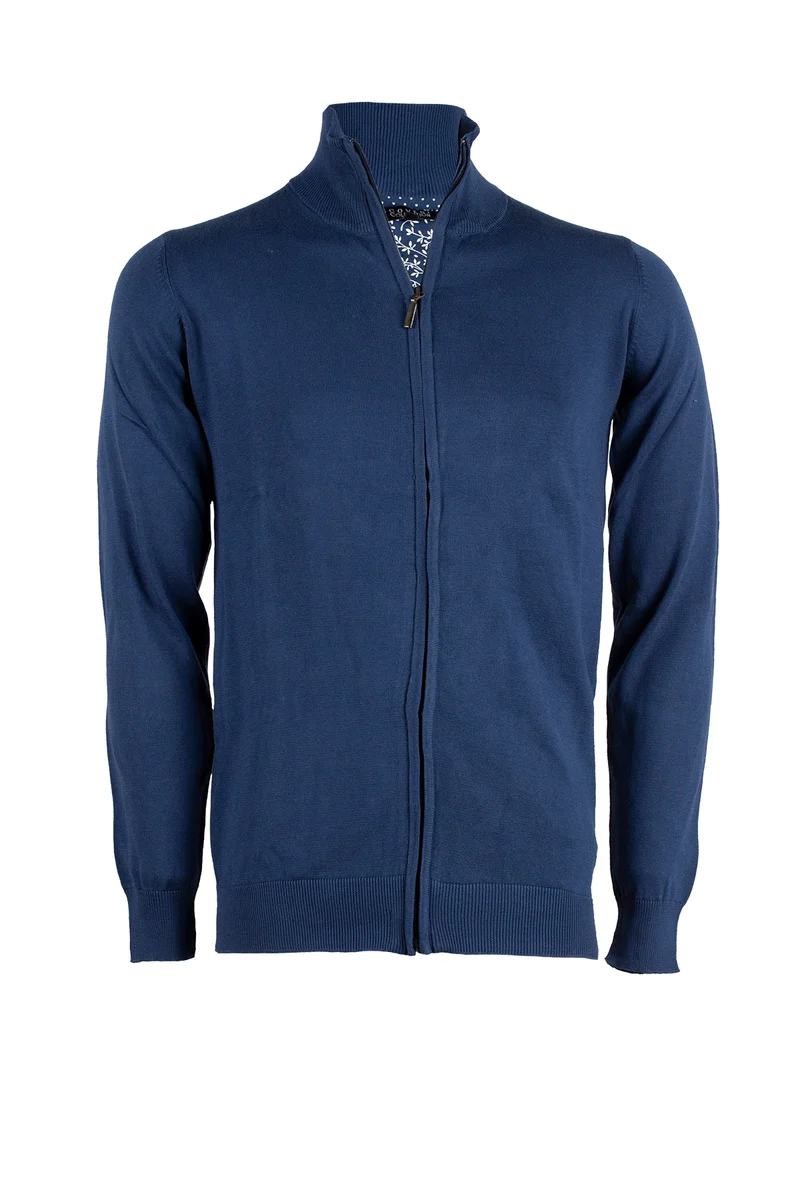 Cardigan uomo in cotone full zip tinta unita - Coveri