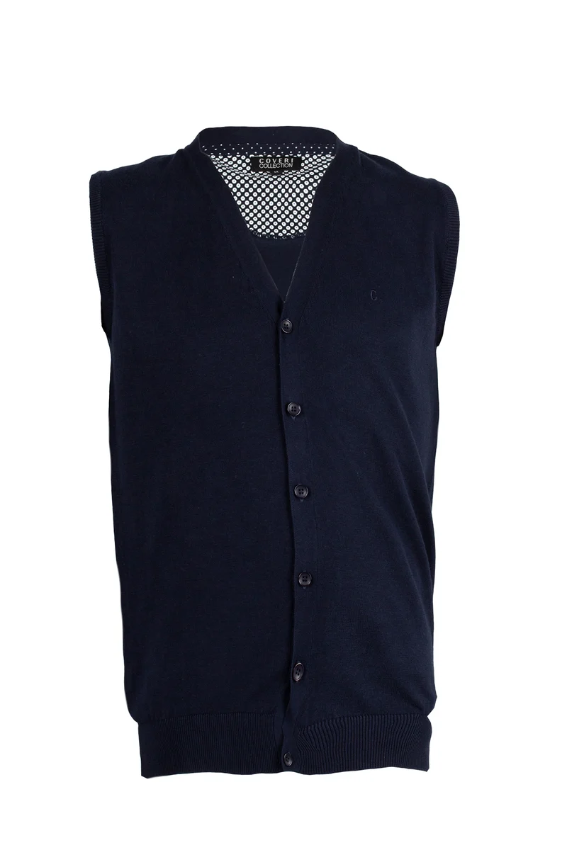 Gilet smanicato in cotone per uomo con bottoni Coveri
