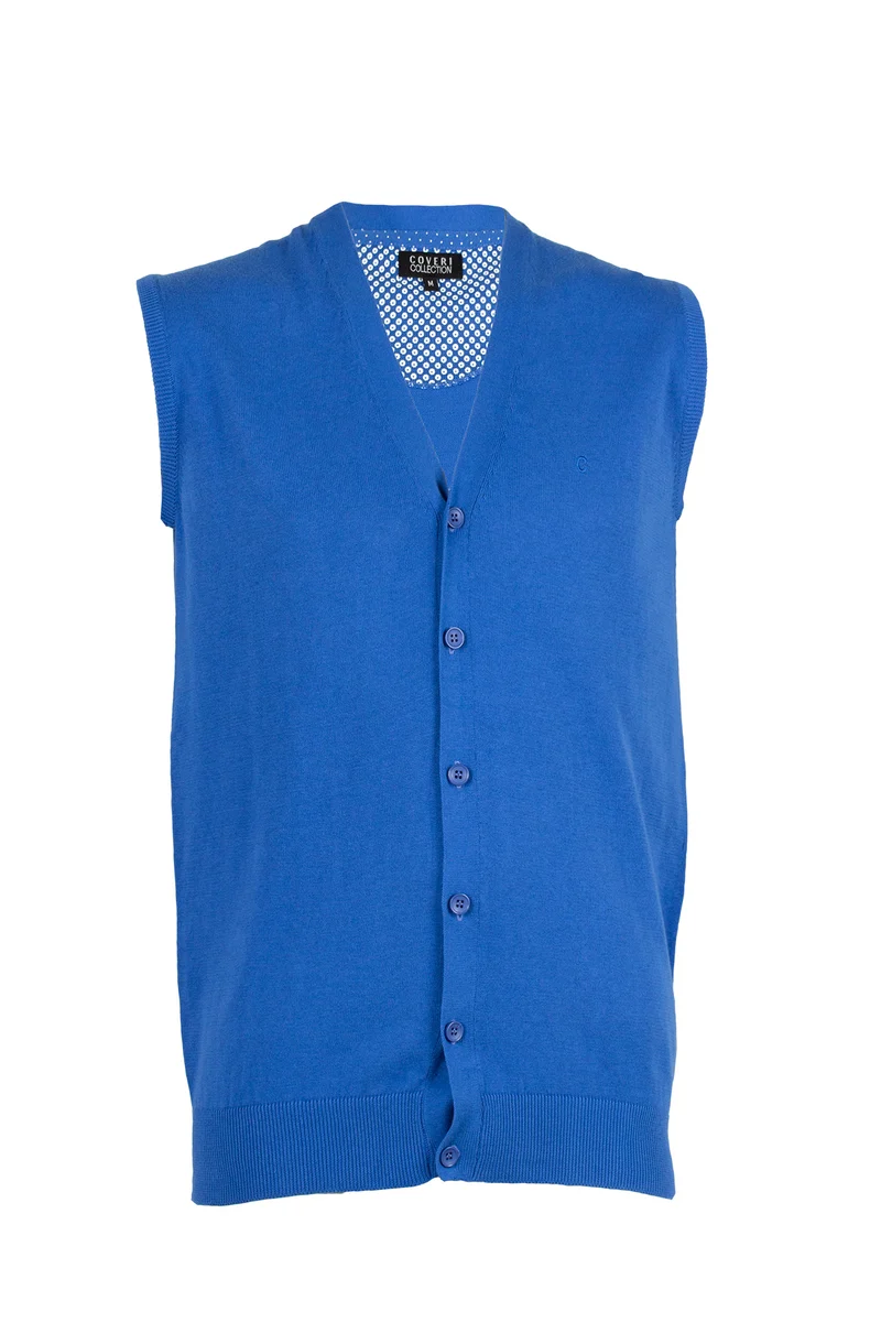 Gilet smanicato in cotone per uomo con bottoni Coveri
