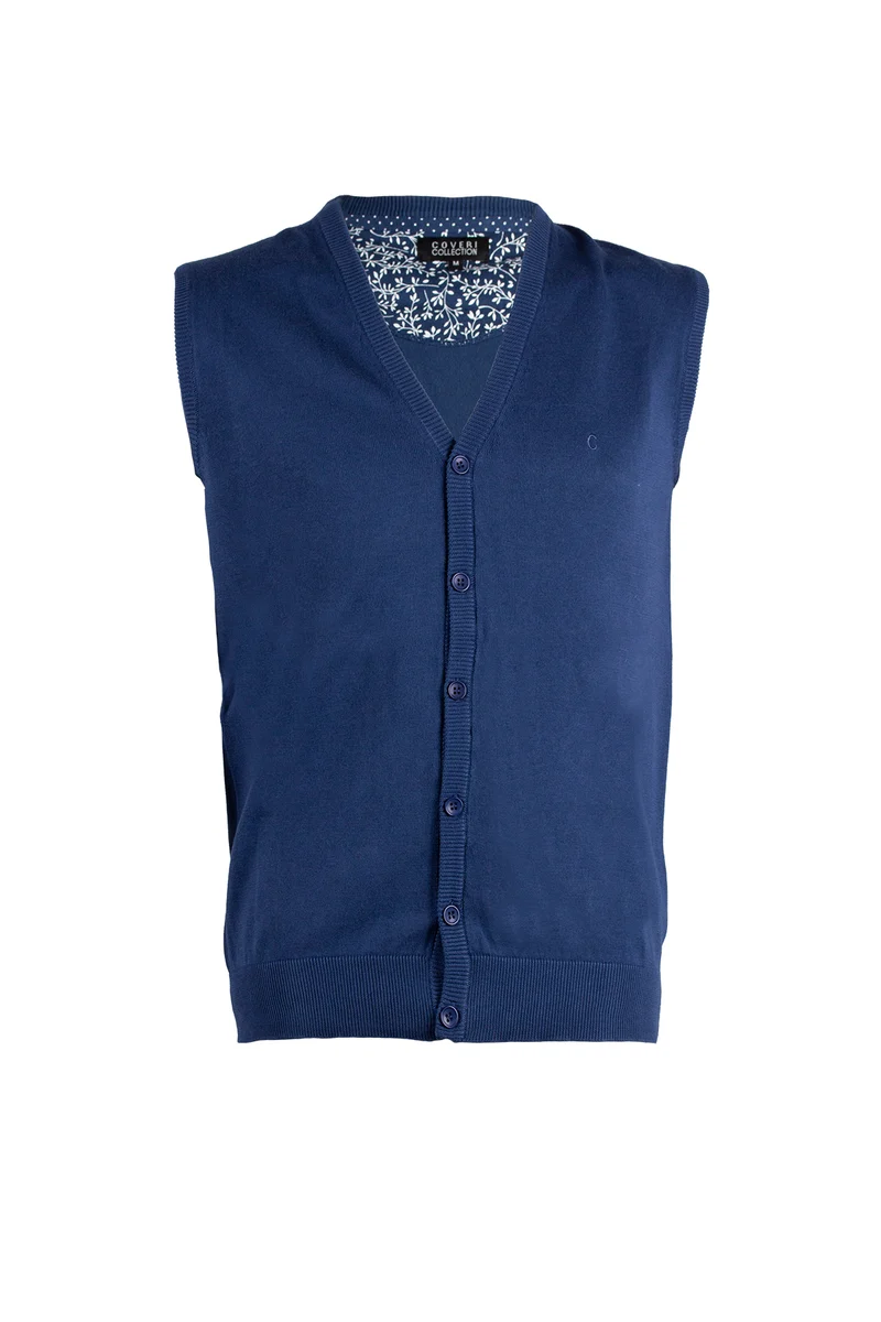 Gilet smanicato in cotone per uomo con bottoni Coveri