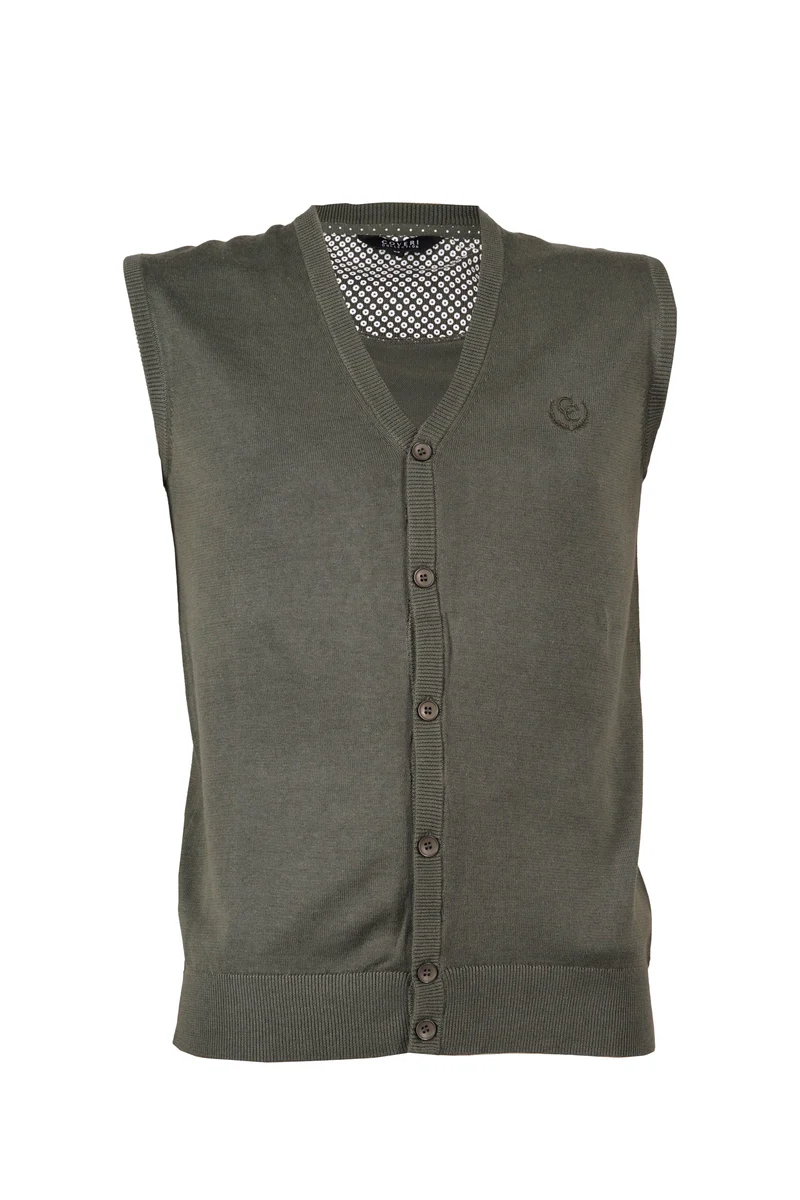 Gilet smanicato in cotone per uomo con bottoni Coveri