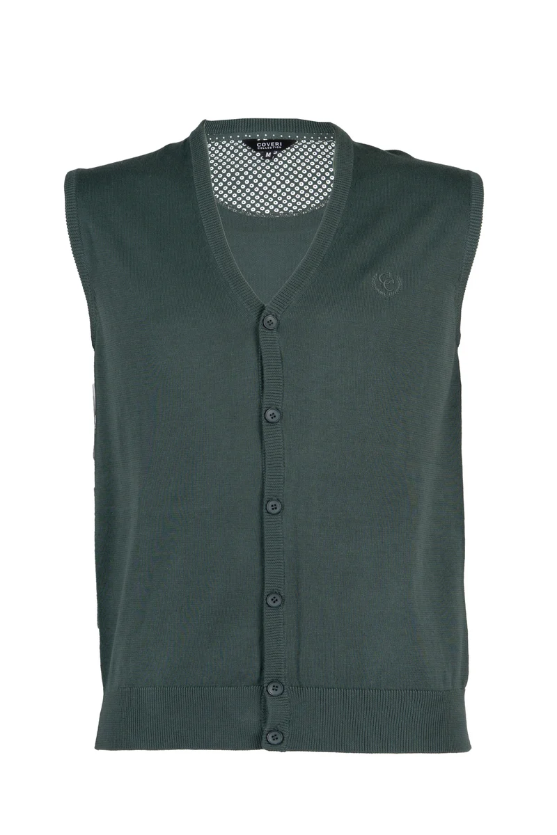 Gilet smanicato in cotone per uomo con bottoni Coveri
