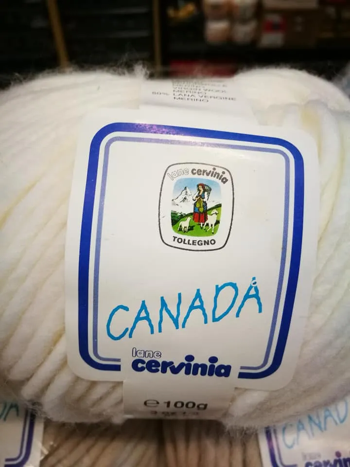 Filato Canada Cervinia, 50% lana e 50% acrilico. Gomitoli da 100g si lavora con ferri 8. facile da lavorare. da 1kg
