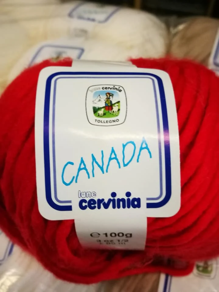 Filato Canada Cervinia, 50% lana e 50% acrilico. Gomitoli da 100g si lavora con ferri 8. facile da lavorare. da 1kg