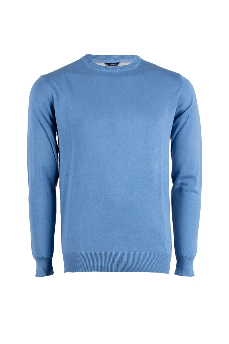 Pullover girocollo uomo tinta unita