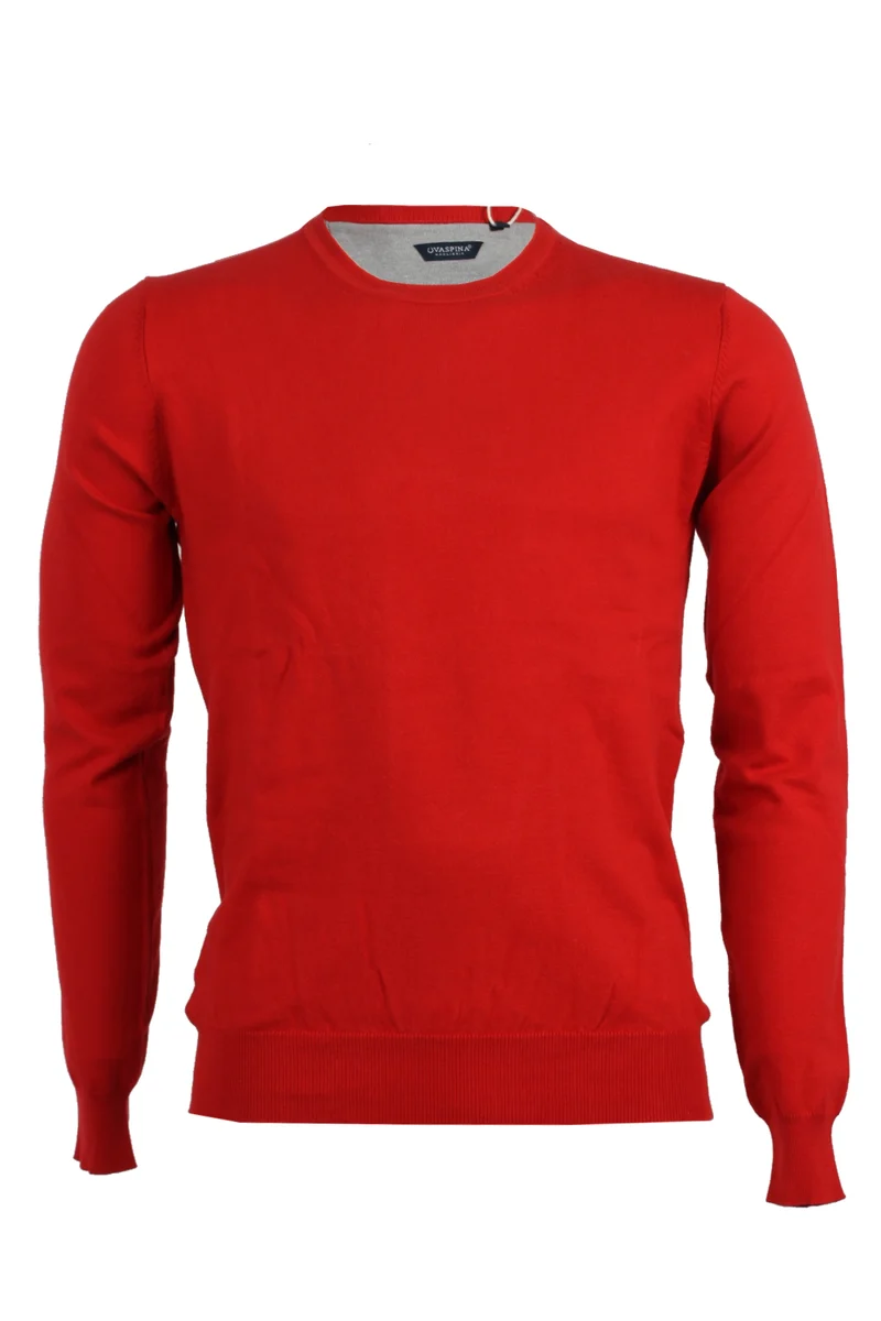 Pullover girocollo uomo tinta unita