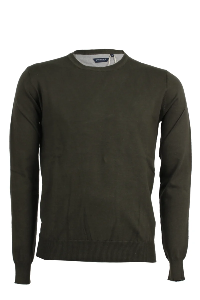 Pullover girocollo uomo tinta unita