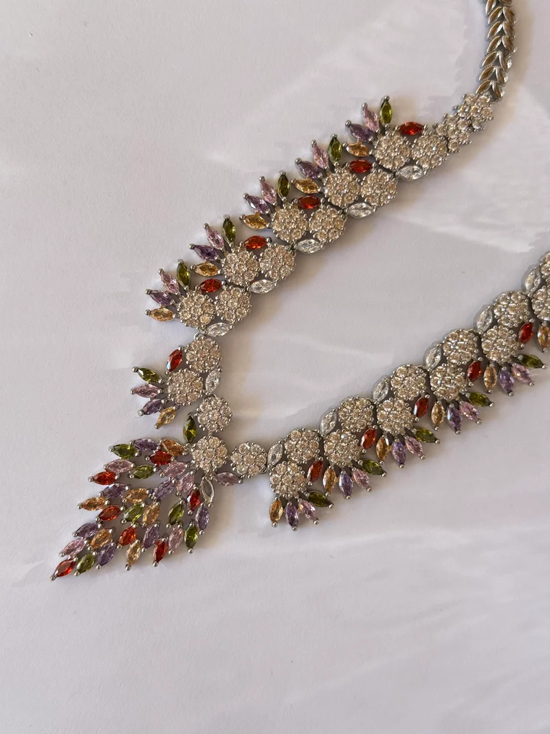 Crystal Statement Necklace | Collana gioiello con cristalli multicolore