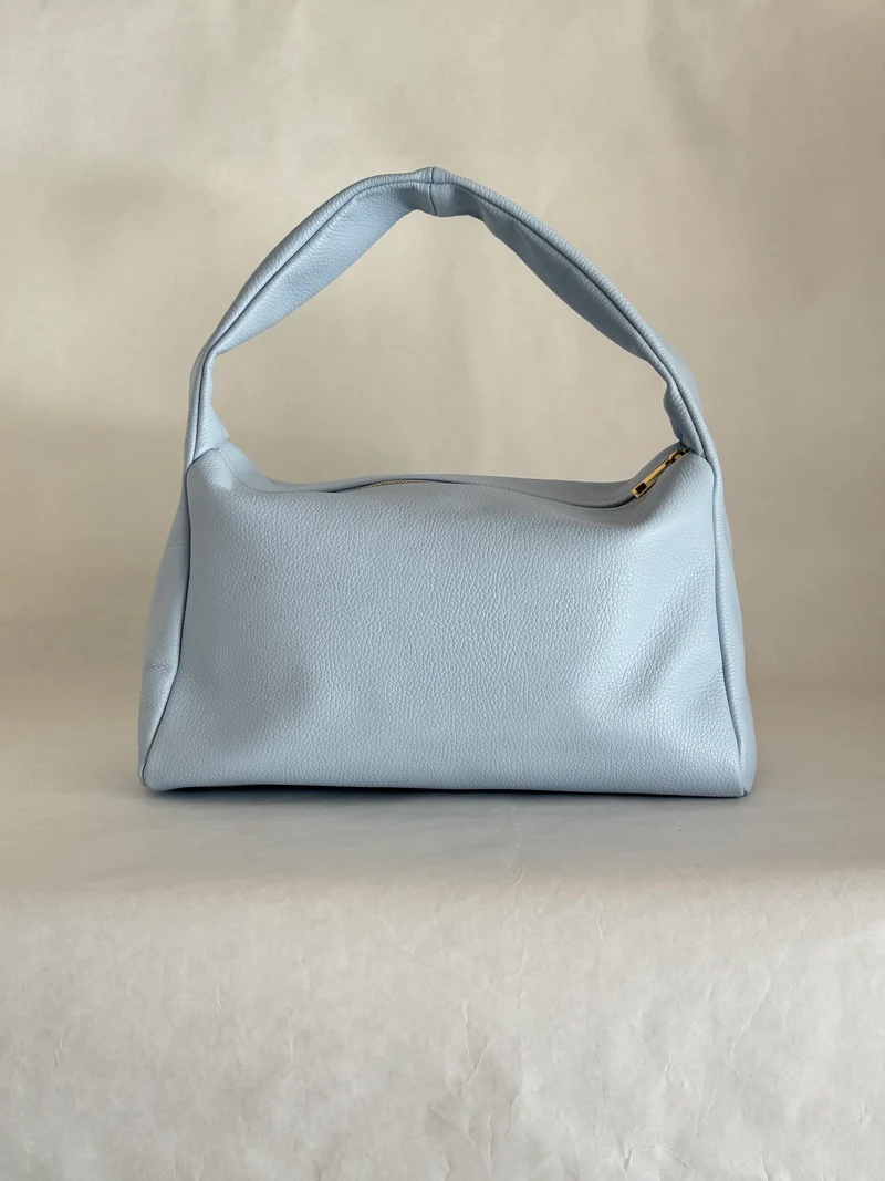 Borsa a spalla effetto “puff” in tonalità macaron