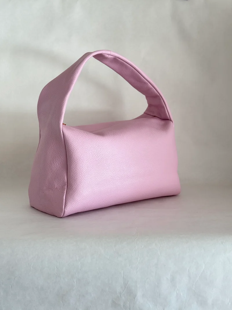 Borsa a spalla effetto “puff” in tonalità macaron