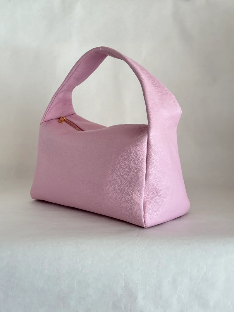 Borsa a spalla effetto “puff” in tonalità macaron