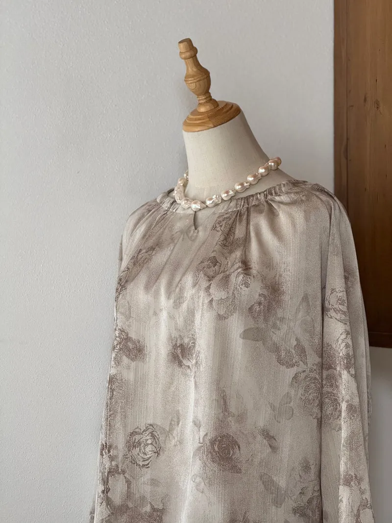 Golden Ink Set | Camicia stampa artistica e gonna jacquard
