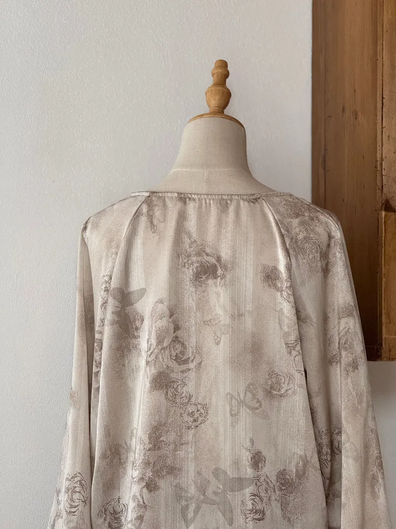 Golden Ink Set | Camicia stampa artistica e gonna jacquard