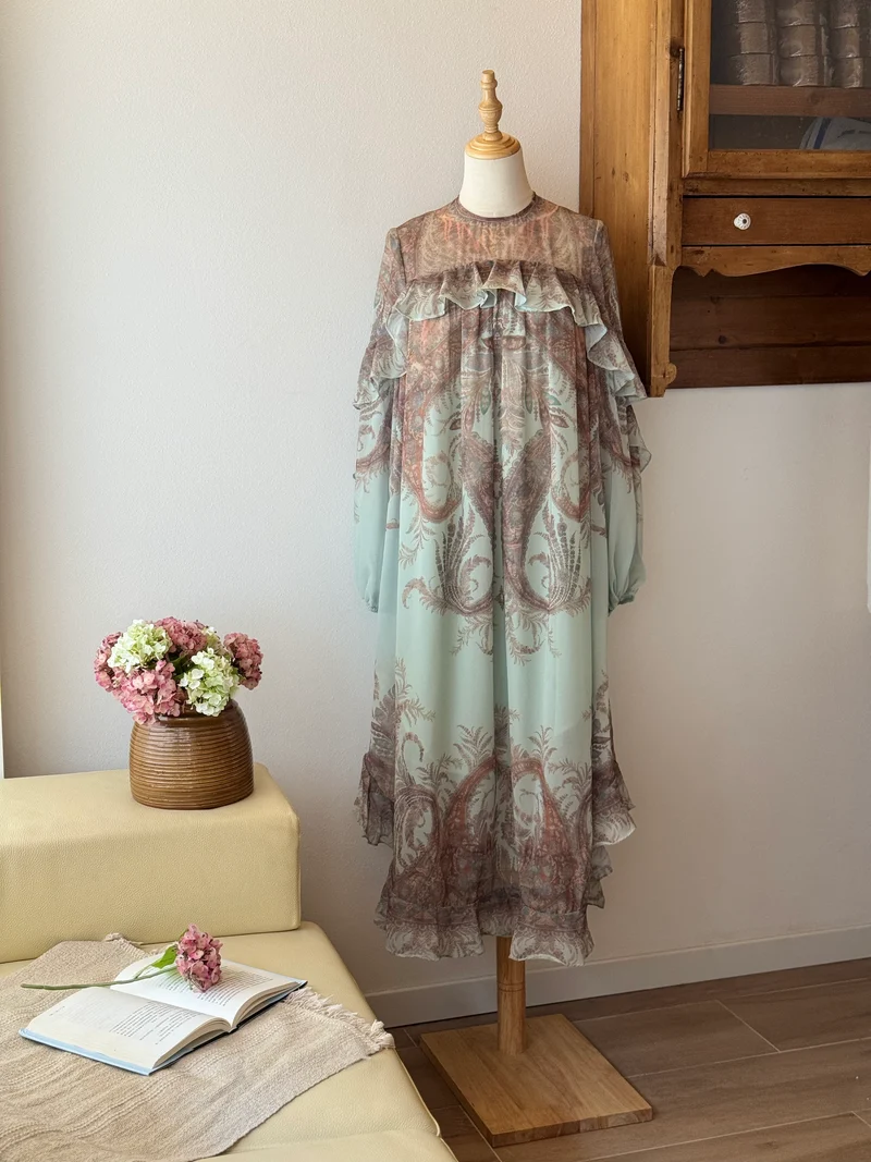 Mint Breeze Ruffle Dress