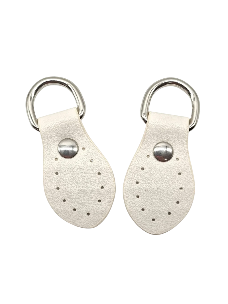 Ganci con anelle in pelle 2pz
