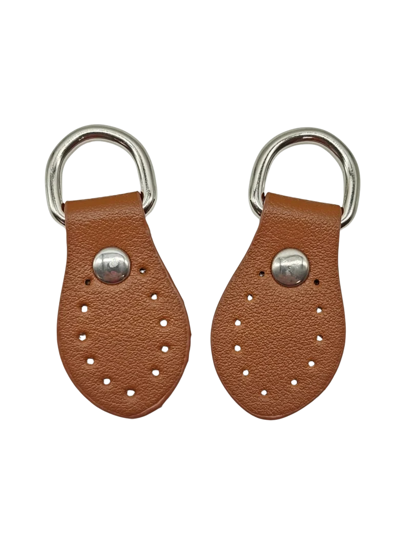Ganci con anelle in pelle 2pz