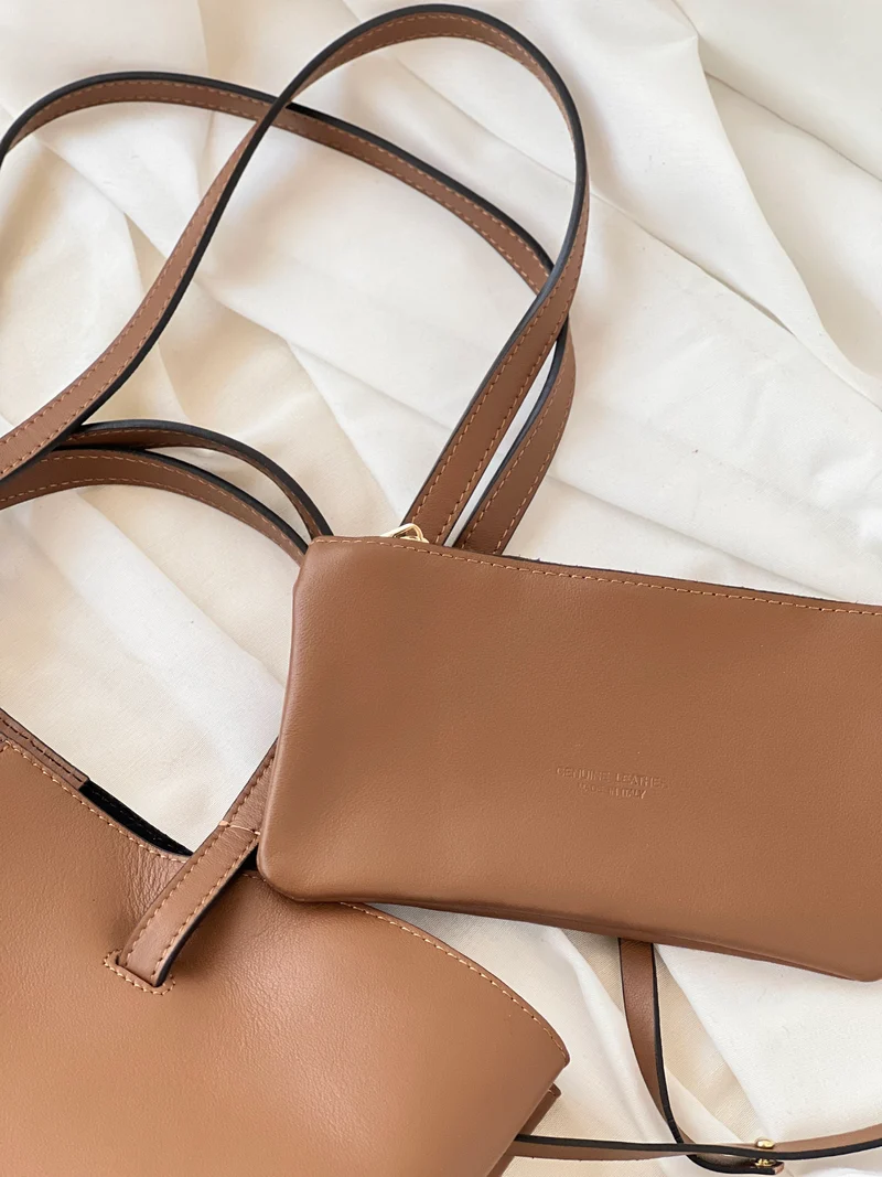 Borsa hobo oversize in pelle di vitello – Caramello