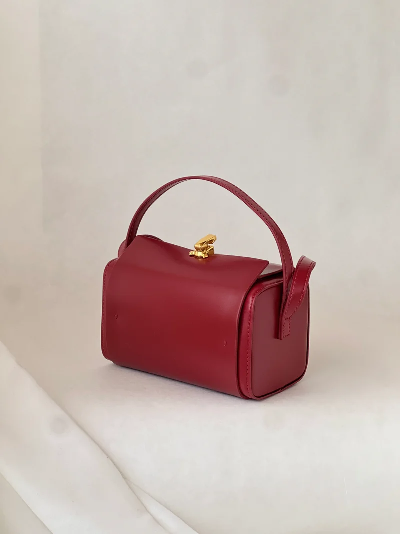 Borsa “Regalo” in vera pelle – Rosso intenso