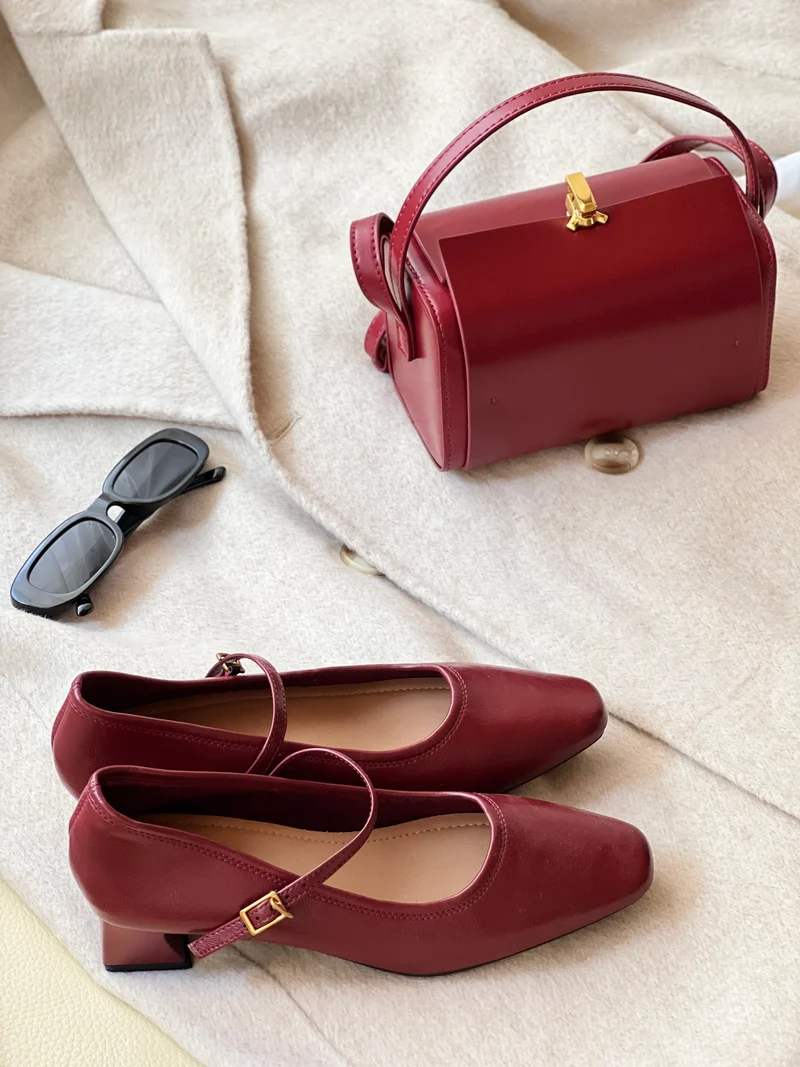 Borsa “Regalo” in vera pelle – Rosso intenso