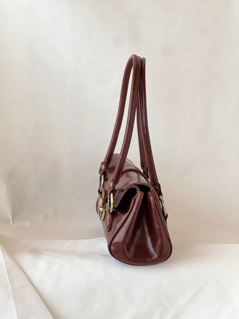 Borsa vintage in pelle oliata – Stile fiorentino