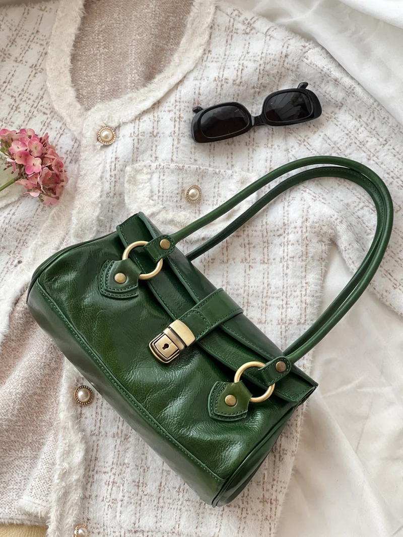 Borsa vintage in pelle oliata – Stile fiorentino