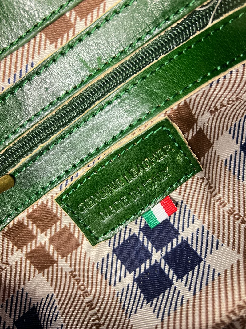 Borsa vintage in pelle oliata – Stile fiorentino