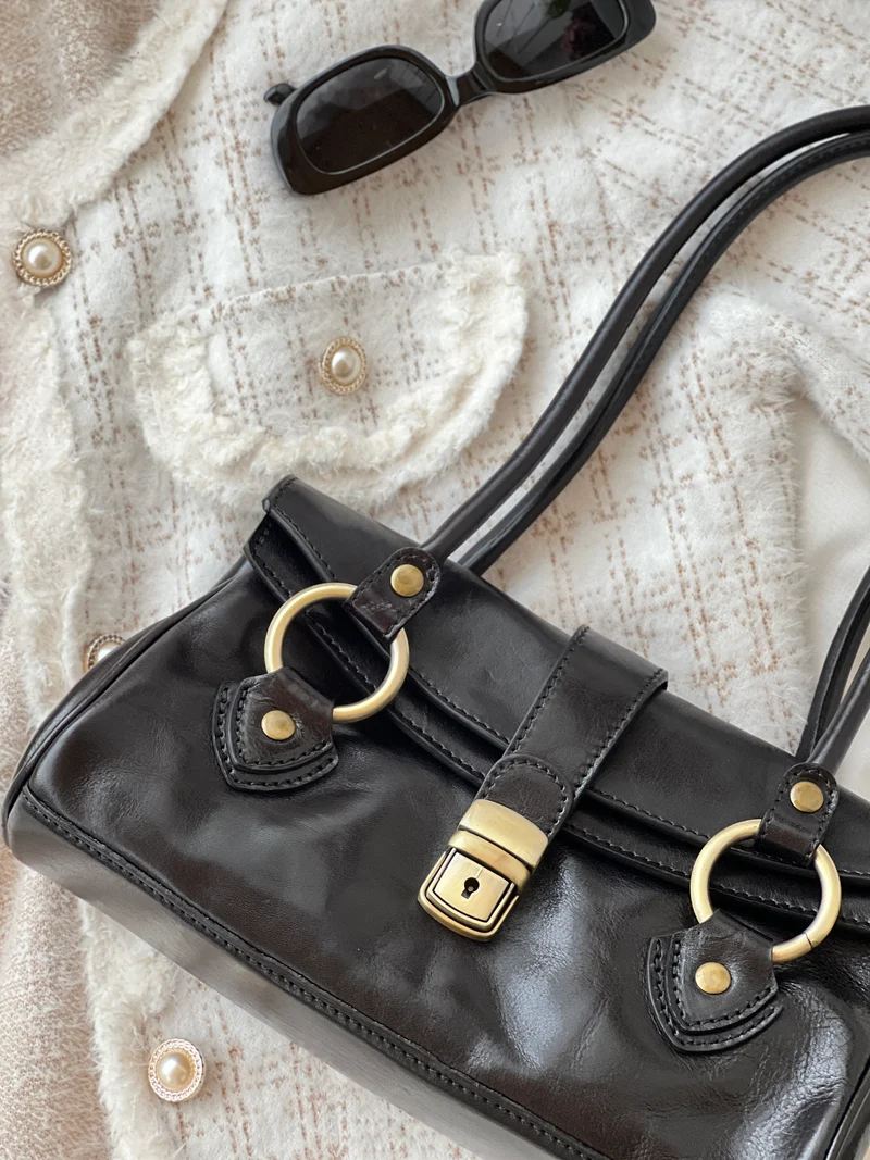Borsa vintage in pelle oliata – Stile fiorentino