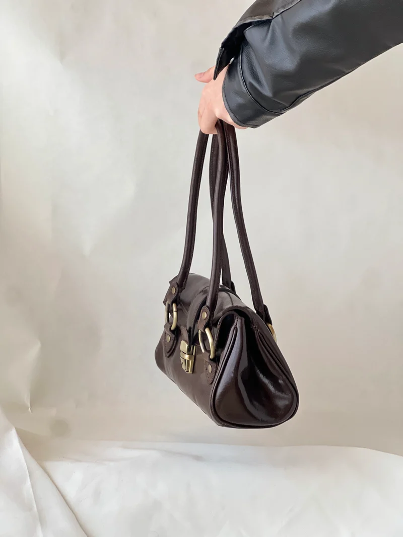 Borsa vintage in pelle oliata – Stile fiorentino