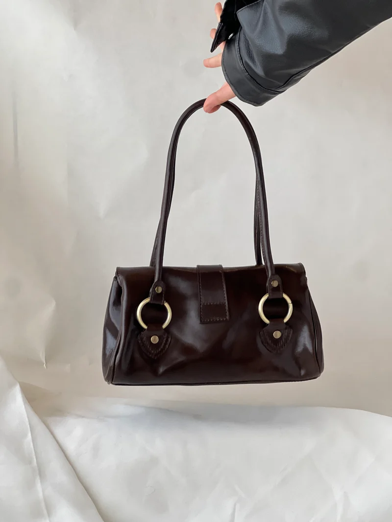 Borsa vintage in pelle oliata – Stile fiorentino