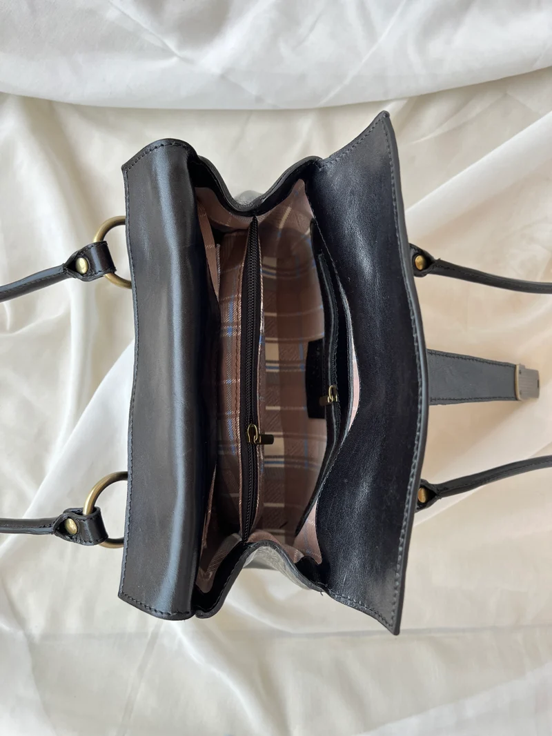 Borsa vintage in pelle oliata – Stile fiorentino