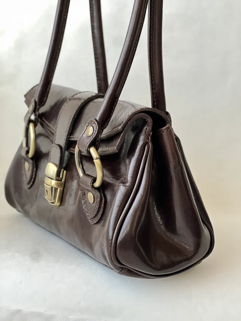 Borsa vintage in pelle oliata – Stile fiorentino