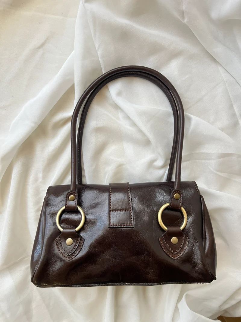 Borsa vintage in pelle oliata – Stile fiorentino