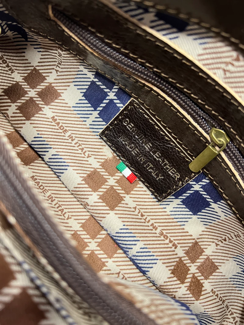 Borsa vintage in pelle oliata – Stile fiorentino