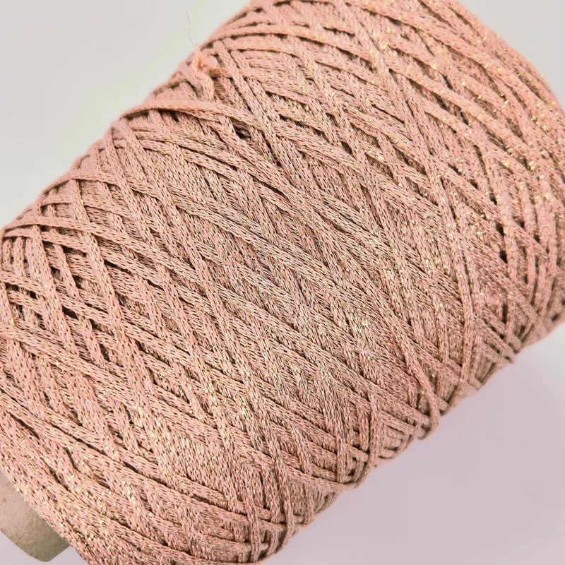Cordino 2mm rosa antico e oro