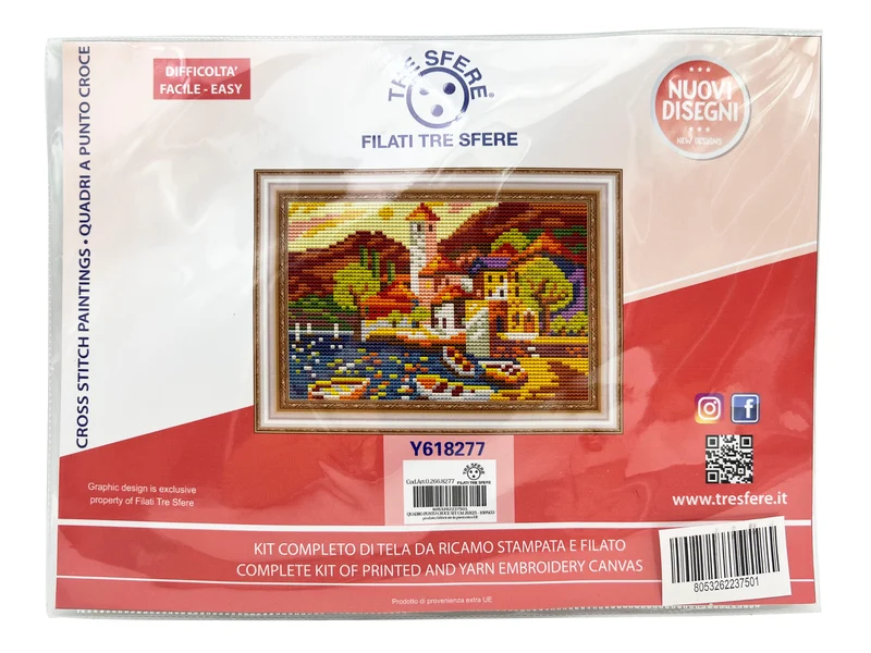 Kit quadro punto croce cm 20x25 - 100%co