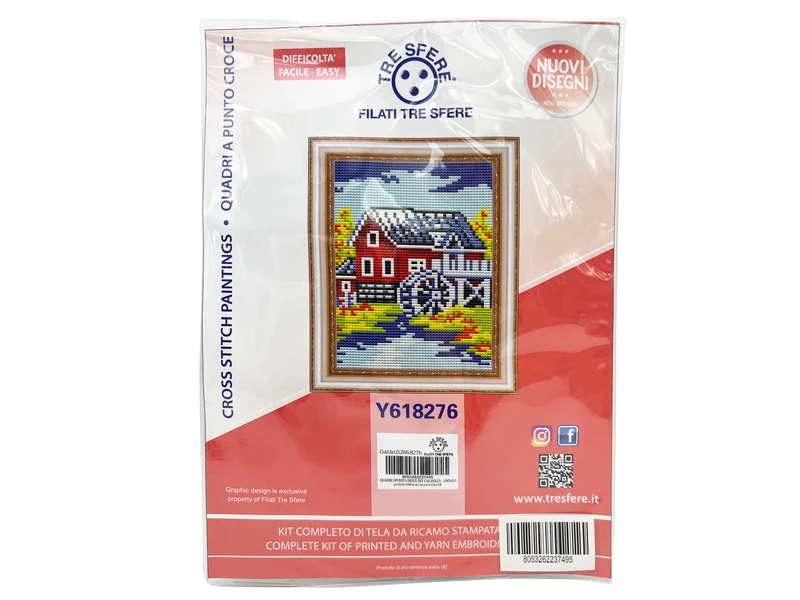 Kit quadro punto croce cm 20x25 - 100%co