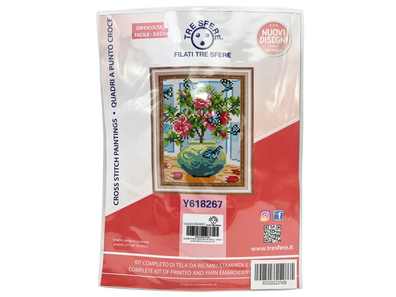 Kit quadro punto croce cm 20x25 - 100%co