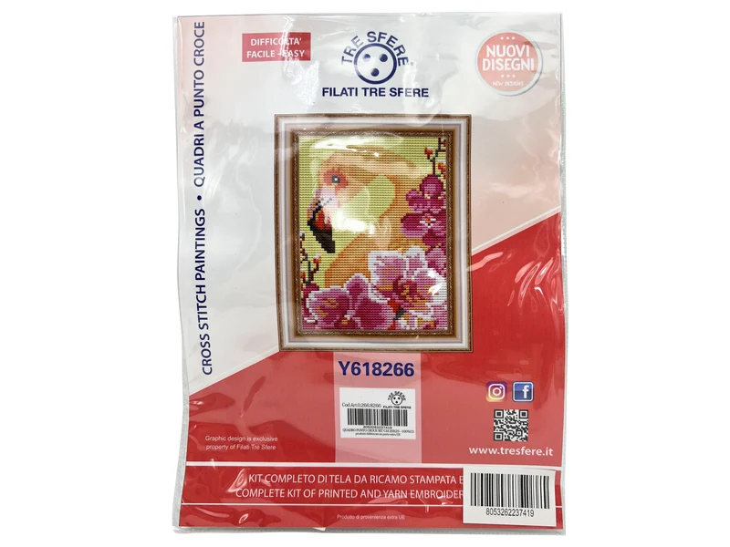 Kit quadro punto croce cm 20x25 - 100%co