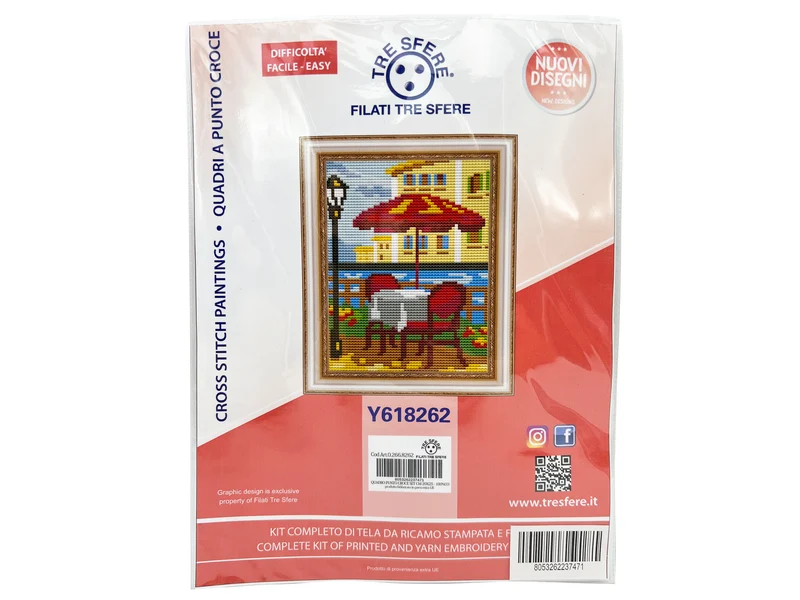 Kit quadro punto croce cm 20x25 - 100%co