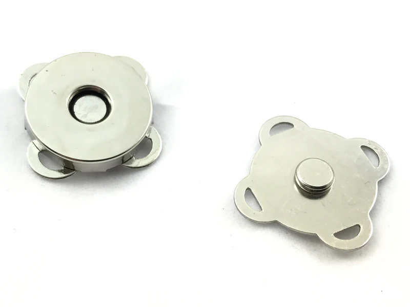 Chiusura magnetica applique 18 mm per borse argento | cf 4 pz