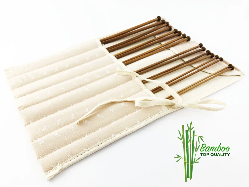 Kit ferri da maglia in bamboo con borsa custodia | box completo