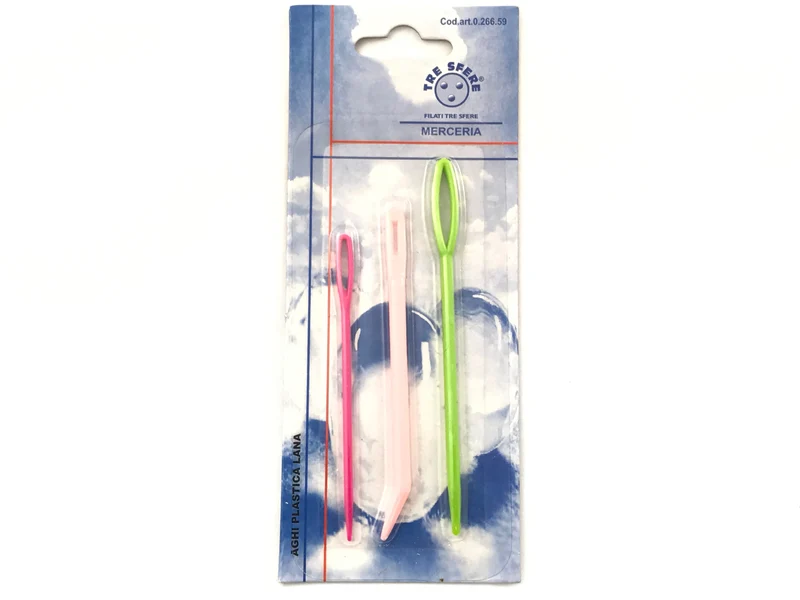 Aghi in plastica per lana e maglia | cf 3 aghi