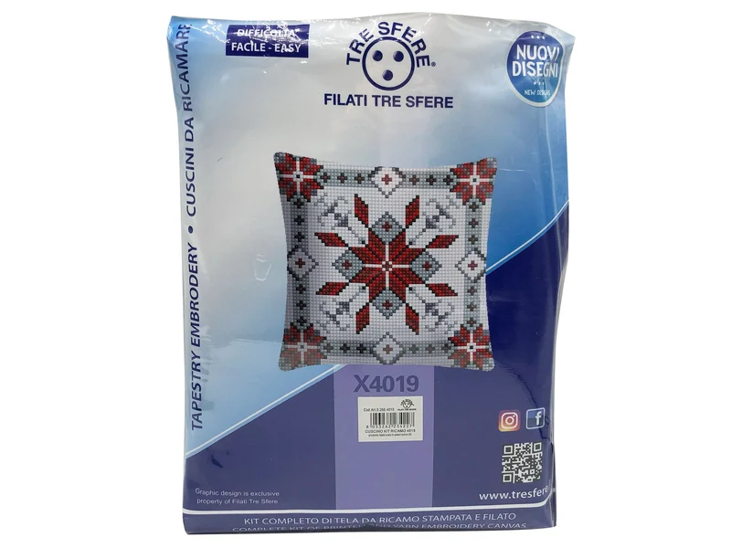 Cuscino kit ricamo 4019