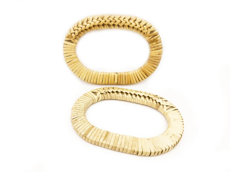 Manici in bamboo per borse fai da te |13x9,5 cm | cf 2 pz