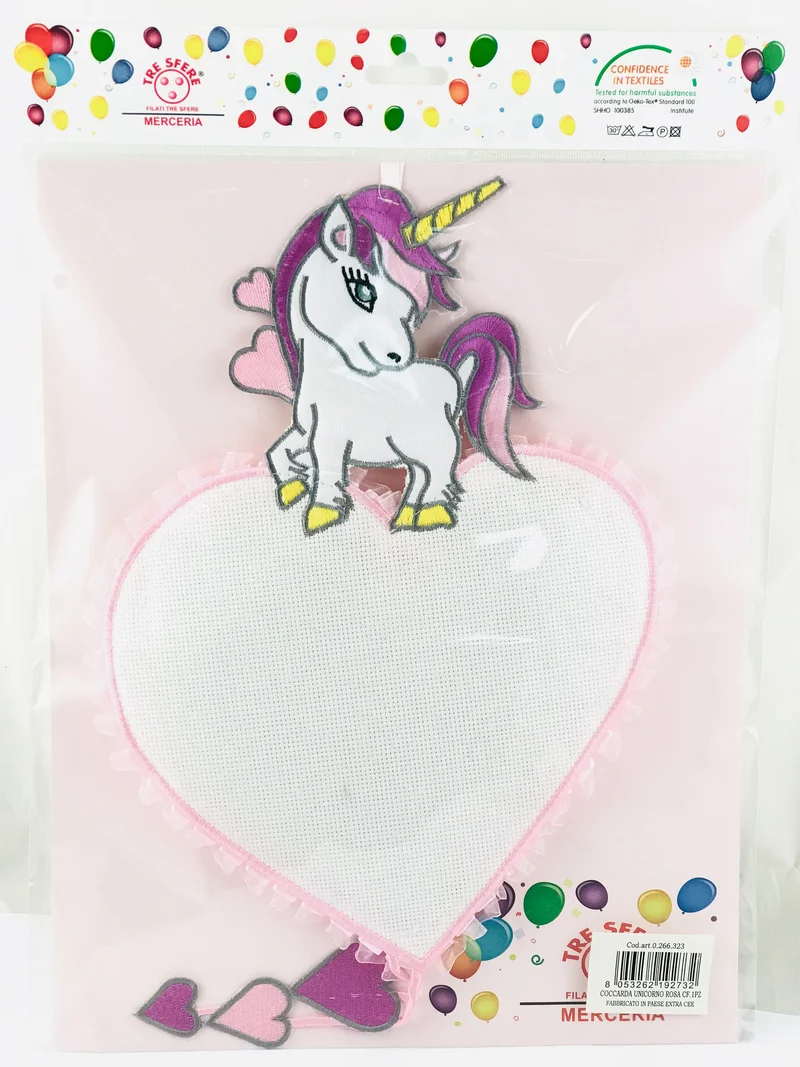 Fiocco nascita unicorno rosa cf.1pz