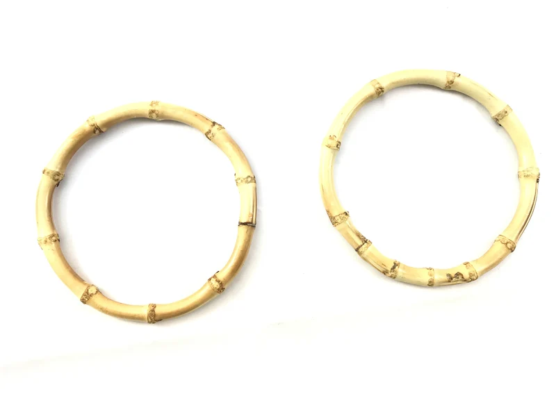Manici in bamboo cerchio per borse fai da te | Ø 11 cm | cf 2 pz