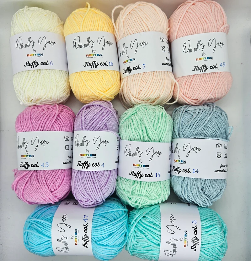 Kit Fluffy Pastello,Filato Baby 500gr