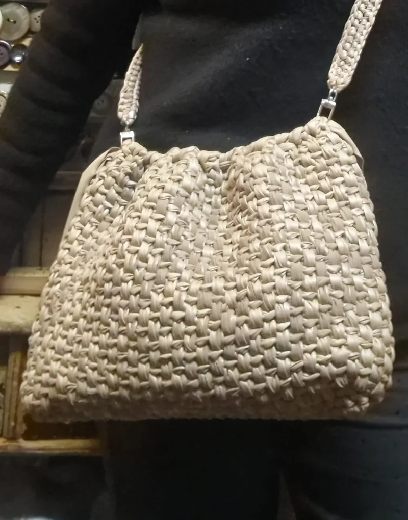 Fettuccia LycraPel per Borse a Uncinetto, marca Mas, Gomitolo 100 Grammi, 11 Colori